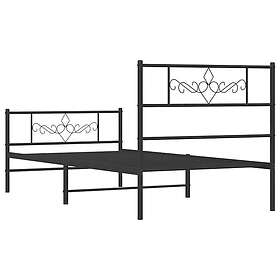 vidaXL Sängram med huvudgavel och fotgavel 355280 100x200cm