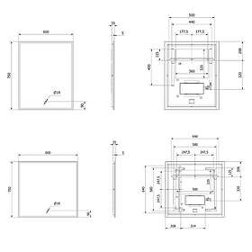 VikingBad Una 100cm Speil