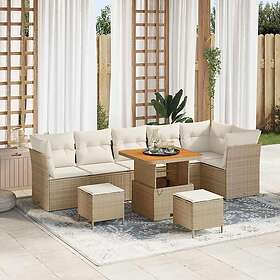 vidaXL Garden Sofa Set with Cushion with Storage 9 Pieces 3363451