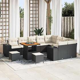 vidaXL Garden Sofa Set with Cushion with Pillow 12 Pieces 3363990