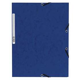 Gummibandsmapp Folder A4 sininen 3-läppä 10 kpl/pakkaus