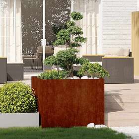 vidaXL Planter Box Väderbeständigt Stål 100x100x80cm 860828