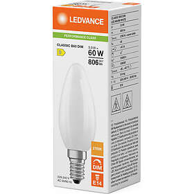 Ledvance 4099854464515 Stearinlys Mat E14 2700K 806lm 5,9W