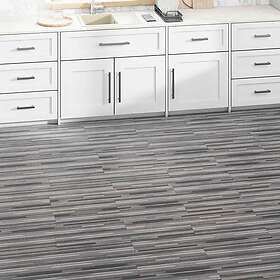 vidaXL Vinylgolv Randig Grå 18pcs/pack 42046439