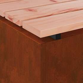 vidaXL Garden Bench Weathering Steel 60x40x43cm 874897