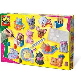 SES Creative Leketøy Håndverkssett Støping & Maling Katter & Hunder