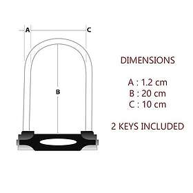 Master Lock 8170EURDPRO U-Lås 200 x 100 x 12 mm