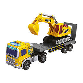 ToyRock Junior Wheels Friktionstrailer m. gravemaskine