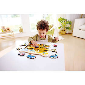 Hape Construction Vehicles Peg Puslespil
