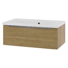Linn Bad Mari D45 Servantskap med 1 Skuff Svart / 120cm Dobbel