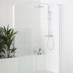 INR Iconic Nordic Rooms Linc 13 Original Dusjhjørne Tilpasset Grå Frostet Glass 