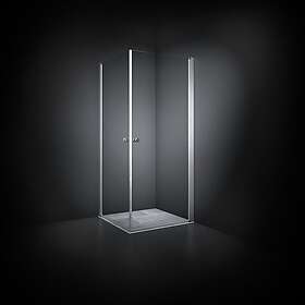 Dansani Match A+A Dusjhjørne Rektangulær Matt Svart Tonet Glass 70x70cm A7171-04