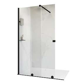 Alterna Pureday Gå-inn Dusj Brettbar Fast Panel + Skyvedør Silver 120-140cm BD63