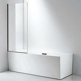 Sanipro Town Dusjvegg Matt Svart Profil 75cm Klart Glass 2082