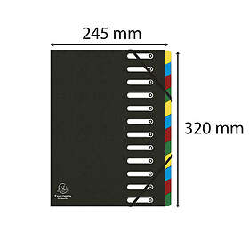 Exacompta Trieur 1-12 PP noir