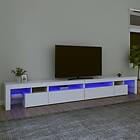 vidaXL TV-taso med LED-belysning vit 290x36,5x40 cm 3152802