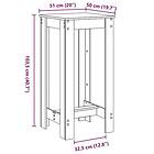 vidaXL Barbord sonoma-ek 51x50x103,5 cm konstruerat trä