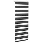 vidaXL Rullgardin zebra svart 65x150 cm tyg bredd 60,9 cm polyester