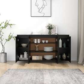 vidaXL Skänk svart 135x41x75 cm spånskiva 809594