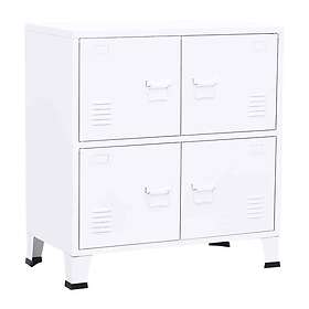 vidaXL Industriellt förvaringsskåp vit 75x40x80 cm stål 339626