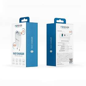 Forever GSM172201 Väggladdare 1x USB-C 1x USB 30W
