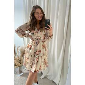 Only Philippa LS Round Neck Klänning Beige S