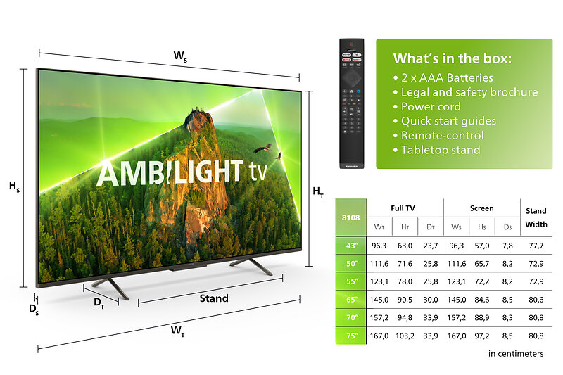 Philips 55PUS8108/12 55'' LED 4K UHD Ambilight TV