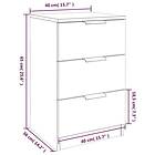 vidaXL Sängbord 2 st svart 40x36x65cm 811271