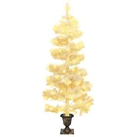 vidaXL Julgran med kruka vit 120cm