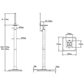 Mounting Dream Adjustable Speaker Stand for Satellite up to 5 kg (2 pcs)