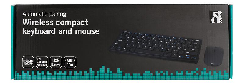 Best pris på Deltaco TB 201 (Nordic) Mus og tastaturpakker TB 124 Deltaco trådløst tastatur og mus, USB, 10m, nordisk