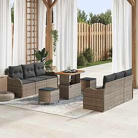 vidaXL Garden Sofa Set with Cushion with Storage 9 Pieces 3364173