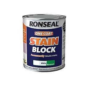 Ronseal One Coat Stain Block Paint White 0.75L