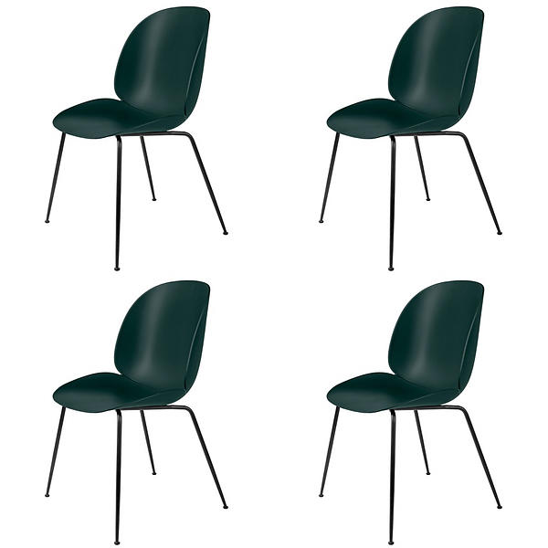 Best pris på GUBI Beetle Chair (4 pack) Stoler Sammenlign Beetle Spisestuestol 4pk Hvitsort Gubi 2ROM