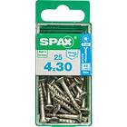 SPAX T-Star Mixed Head T Stainless Steel Screw (Dia)4mm (L)30mm, Pack Of 25