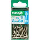 SPAX T-Star Mixed Head T Stainless Steel Screw (Dia)3,5mm (L)30mm, Pack Of 25