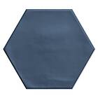 Hill Ceramic Klinker Hexagon Trinidad Blå Matt 15x17 cm