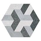 Hill Ceramic Klinker Dolomite Grå 25x22 cm Matt Hexagon