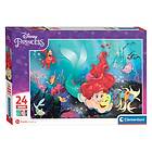 Clementoni CLE puzzle 24 Disney maxi SuperKolor Little Mermaid 24243