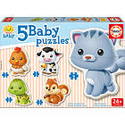 Educa Baby 5 puzzles animals 3-5 13473 G3