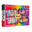 Trefl Puzzle 4-in-1 Rainbow Fashion High Dolls Pussel LOL 4 Surprise Från 34614
