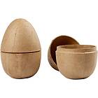 Creativ Company To-delt egg i pappmasjé H: 12 cm, 1 stk