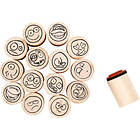 Creativ Company Stämpelset Deco Art Smiley 15-pack. stämpelset, smiley, H: 26 mm, Dia. 20 15 st./ 1 28581