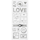 Creativ Company Stickers Love cm Silver ark 29142