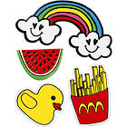 Creativ Company Stickers Soft Summer Fun 12,2x17,75 cm 1 Ark Stickers, Fun, cm, ark 29095