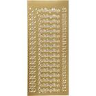 Creativ Company Stickers Guldbryllup Stickers, guld, guldbryllup, 10x23 cm, 1 ark 170282