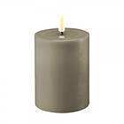Deluxe Homeart HOMEART Homeart Real Flame LED-ljus Blockljus Ø7,5cm Sand (Höjd: Ø7,5x10cm)
