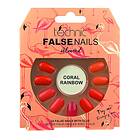 Technic False Nails Almond Coral Rainbow 24 st