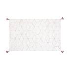 Beliani Teppe Lumarko med Fransar Shaggy Rug 140x200 x 200 cm Vit SAKARIA!