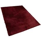 Beliani Shaggy rug 200 x cm dark red EVREN